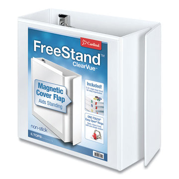 Cardinal® Freestand Easy Open Locking Slant-d Ring Binder, 3 Rings, 5" Capacity, 11 X 8.5, White freeshipping - TVN Wholesale
